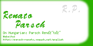 renato parsch business card